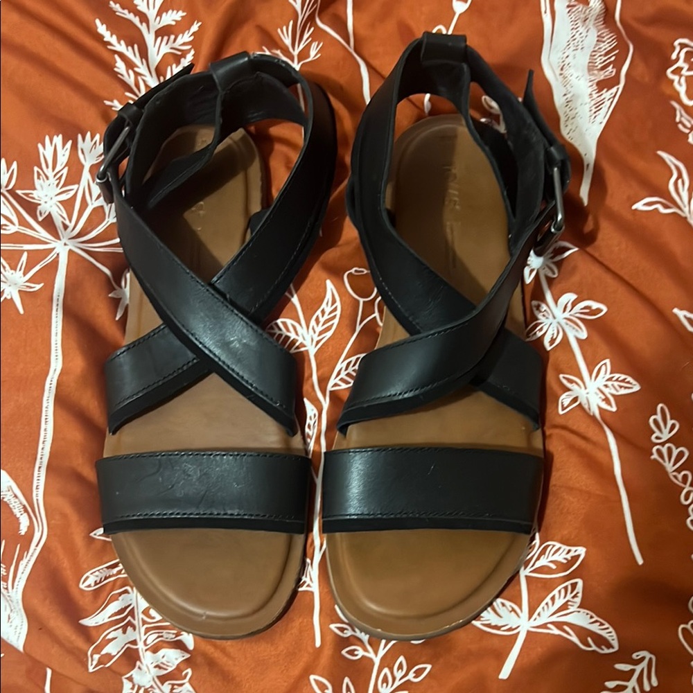 TOMS Black Sandals